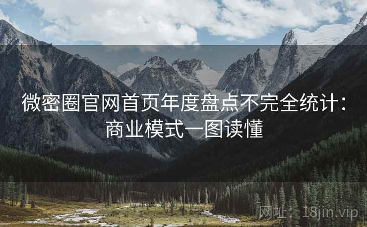 微密圈官网首页年度盘点不完全统计：商业模式一图读懂