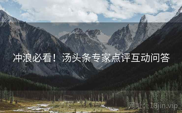冲浪必看！汤头条专家点评互动问答
