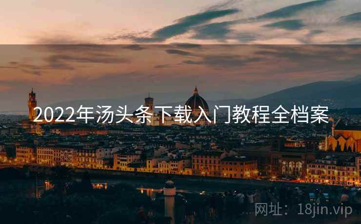 2022年汤头条下载入门教程全档案