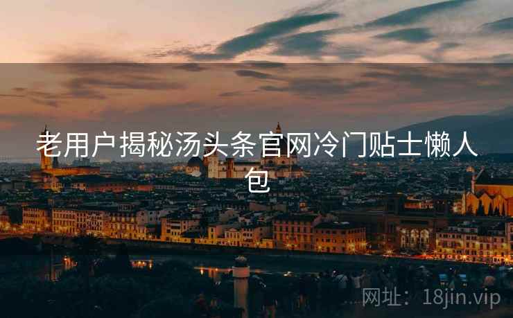 老用户揭秘汤头条官网冷门贴士懒人包