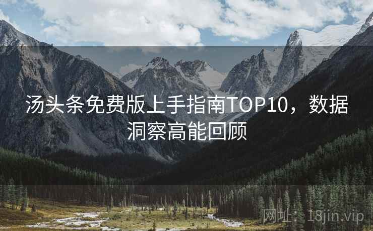 汤头条免费版上手指南TOP10，数据洞察高能回顾